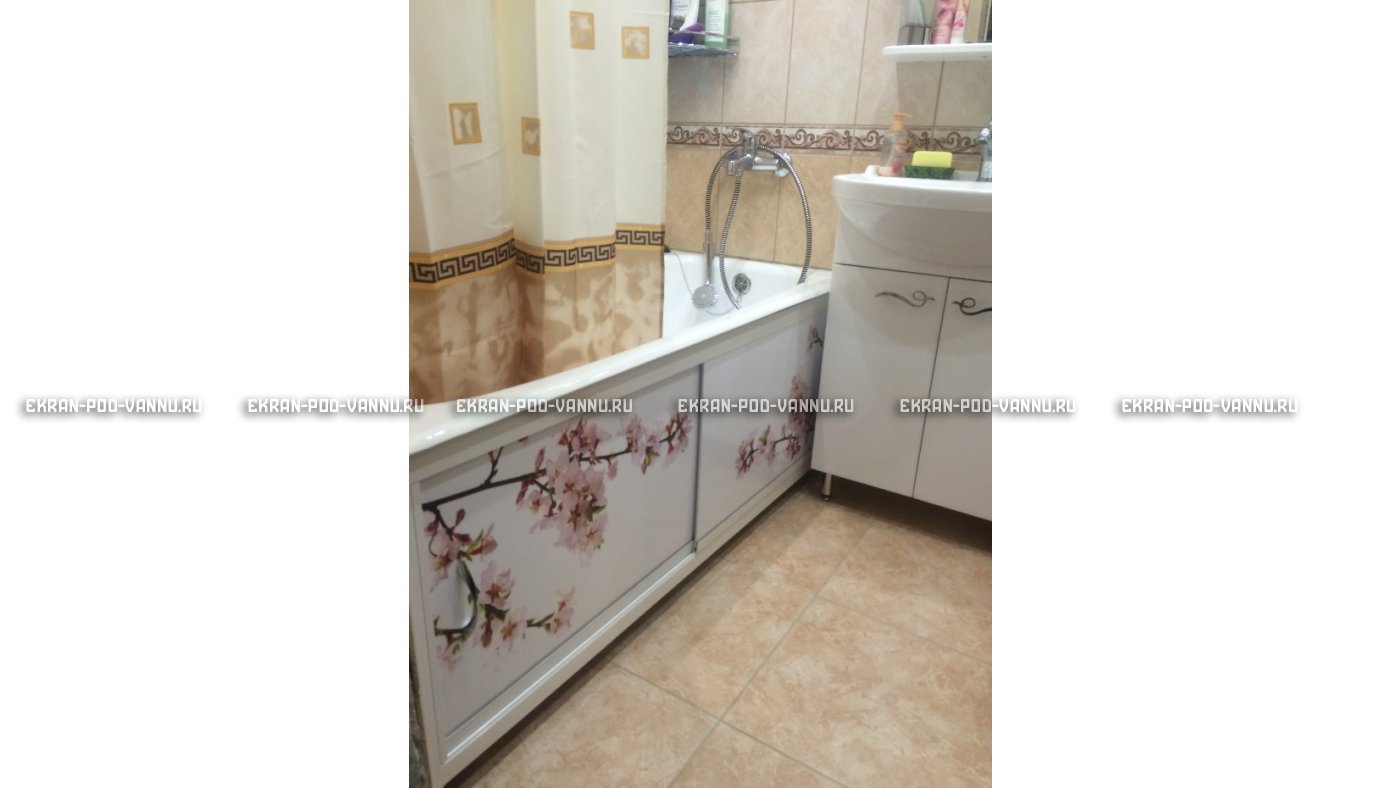 Раздвижной ФОТО экран - Белая акация – купить по цене 8500 руб. в интернет-магазине в городе Нижний Новгород картинка 8