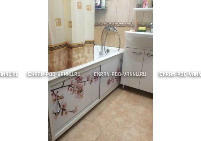 Раздвижной ФОТО экран - Белая акация – купить по цене 8500 руб. в интернет-магазине в городе Нижний Новгород картинка 1