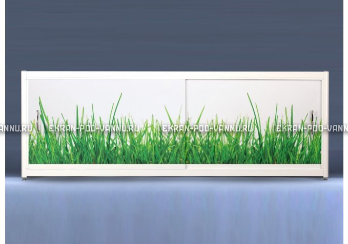 Экран на роликах EUROPLEX Трава – купить по цене 12400 руб. в интернет-магазине в городе Нижний Новгород картинка 1