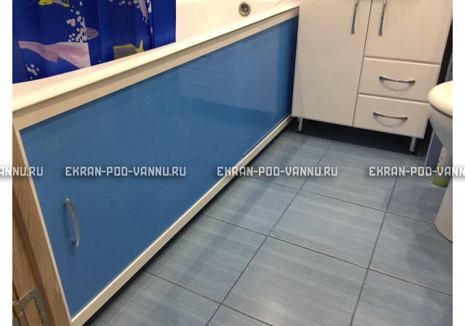 Раздвижной экран EUROPLEX Комфорт голубой – купить по цене 6750 руб. в интернет-магазине в городе Нижний Новгород картинка 1