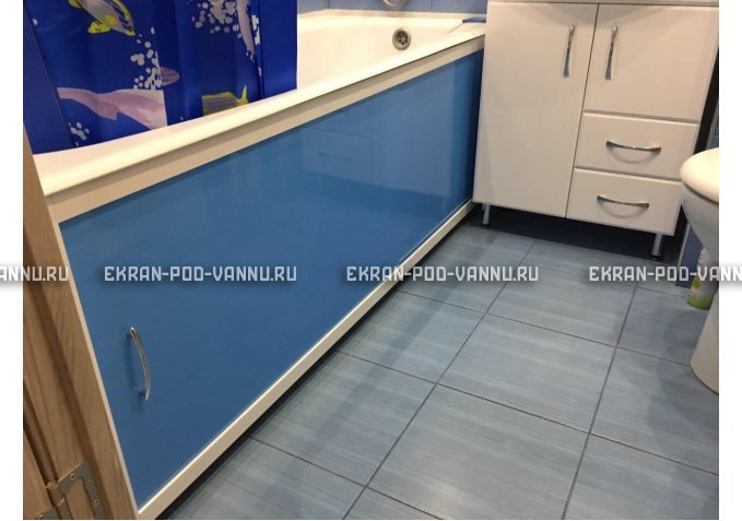 Раздвижной экран EUROPLEX Комфорт голубой – купить по цене 6750 руб. в интернет-магазине в городе Нижний Новгород картинка 3