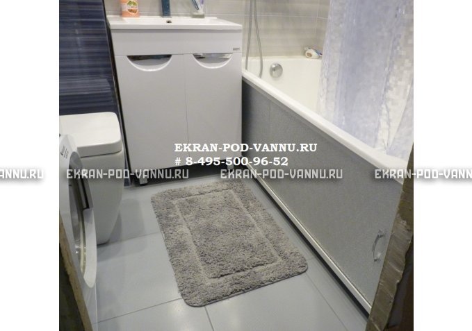 Раздвижной экран EUROPLEX Комфорт Серебро колотый лед – купить по цене 6550 руб. в интернет-магазине в городе Нижний Новгород картинка 2