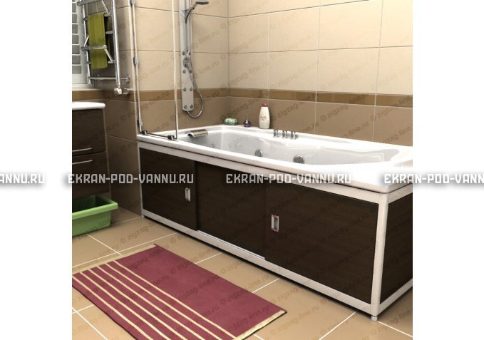 Экран из МДФ EMMY Монро 170 венге в алюминиевой раме – купить по цене 7200 руб. в интернет-магазине в городе Нижний Новгород картинка 2