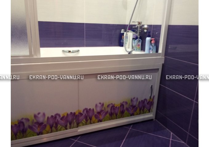 Экран на роликах EUROPLEX  Ирисы – купить по цене 12400 руб. в интернет-магазине в городе Нижний Новгород картинка 3
