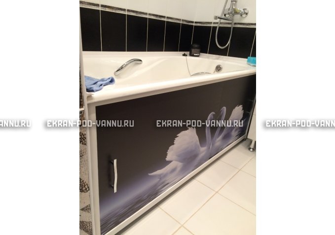 Раздвижной ФОТО экран - Лебеди – купить по цене 8500 руб. в интернет-магазине в городе Нижний Новгород картинка 2